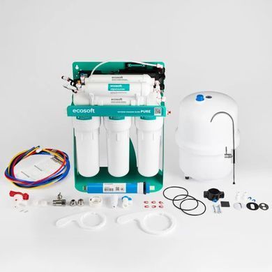 Фільтр зворотного осмосу Ecosoft PURE AquaCalcium Mint з помпою на станині
